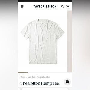 Taylor Stitch Cotten Hemp Tee
Xl Natural Color